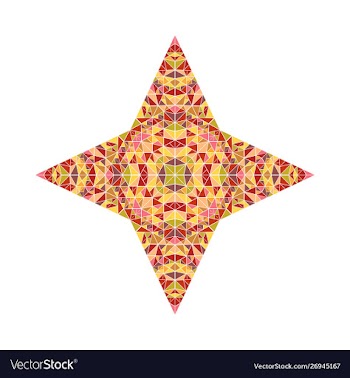 Abstract isolated colorful polygonal tiled mosaic vector image