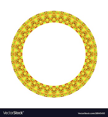 Abstract isolated colorful tiled mosaic circle vector image