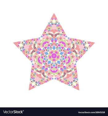 Abstract isolated colorful tiled mosaic ornament vector image