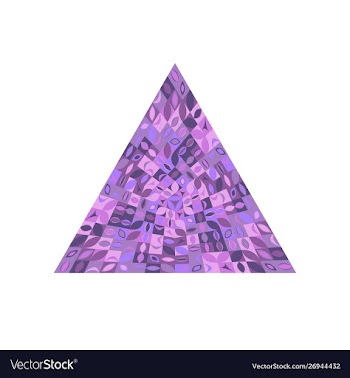 Abstract isolated colorful tiled mosaic pyramid vector image