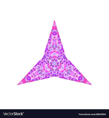 Abstract isolated colorful triangle mosaic star vector image