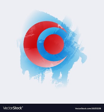 Abstract isolated colorful watercolor logo grunge vector image