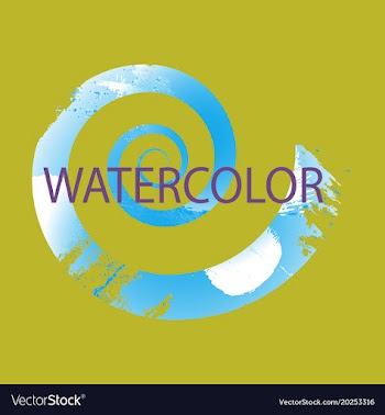 Abstract isolated colorful watercolor logo grunge vector image