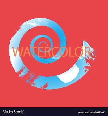 Abstract isolated colorful watercolor logo grunge vector image
