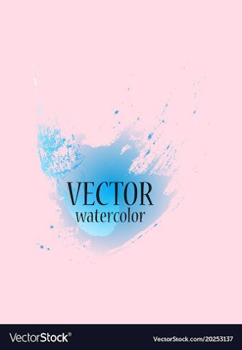 Abstract isolated colorful watercolor stain vector image