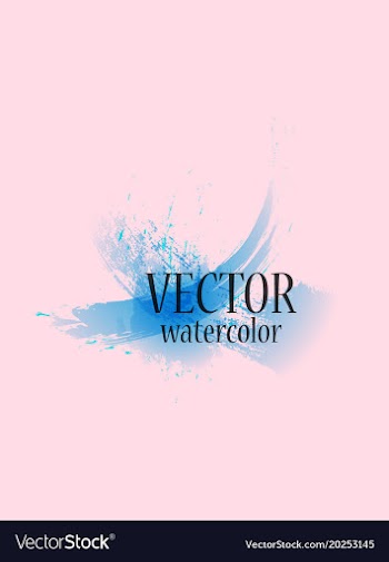Abstract isolated colorful watercolor stain vector image