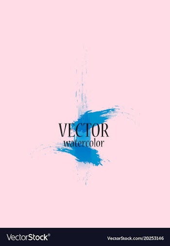 Abstract isolated colorful watercolor stain vector image