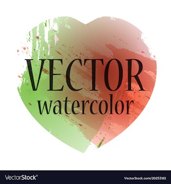 Abstract isolated colorful watercolor stain vector image