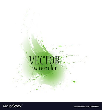 Abstract isolated colorful watercolor stain vector image