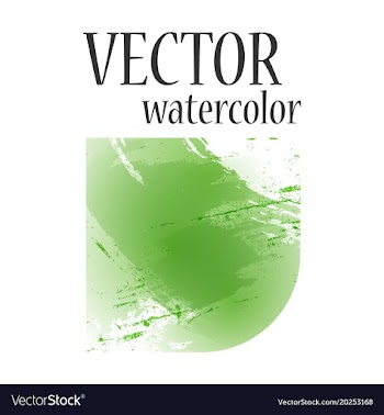 Abstract isolated colorful watercolor stain vector image