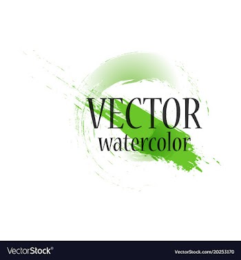 Abstract isolated colorful watercolor stain vector image