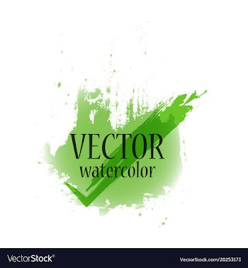Abstract isolated colorful watercolor stain vector image