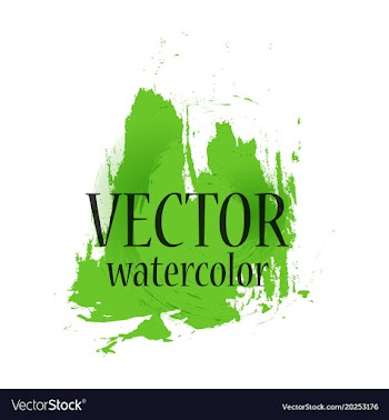 Abstract isolated colorful watercolor stain vector image