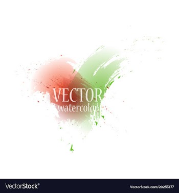 Abstract isolated colorful watercolor stain vector image