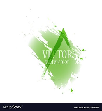 Abstract isolated colorful watercolor stain vector image