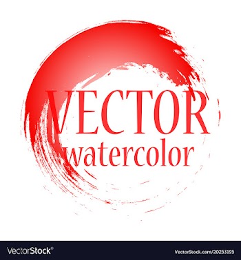 Abstract isolated colorful watercolor stain vector image