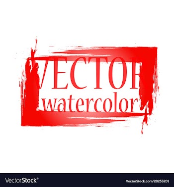 Abstract isolated colorful watercolor stain vector image