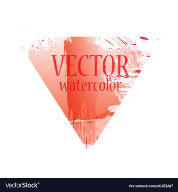 Abstract isolated colorful watercolor stain vector image