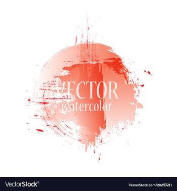 Abstract isolated colorful watercolor stain vector image