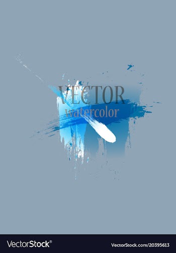 Abstract isolated colorful watercolor stain vector image