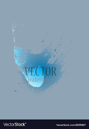 Abstract isolated colorful watercolor stain vector image