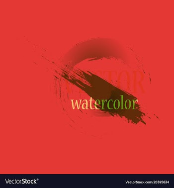 Abstract isolated colorful watercolor stain vector image