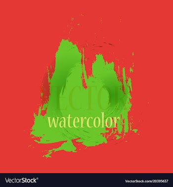 Abstract isolated colorful watercolor stain vector image