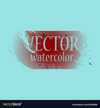 Abstract isolated colorful watercolor stain vector image