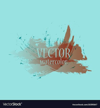 Abstract isolated colorful watercolor stain vector image