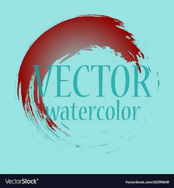 Abstract isolated colorful watercolor stain vector image