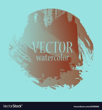 Abstract isolated colorful watercolor stain vector image