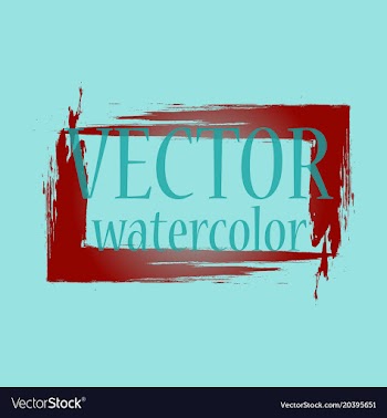 Abstract isolated colorful watercolor stain vector image