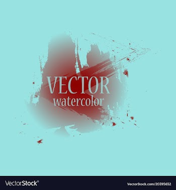 Abstract isolated colorful watercolor stain vector image