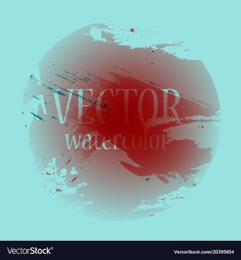 Abstract isolated colorful watercolor stain vector image