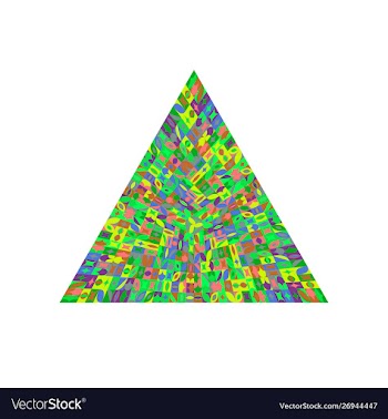 Abstract isolated geometrical colorful mosaic vector image