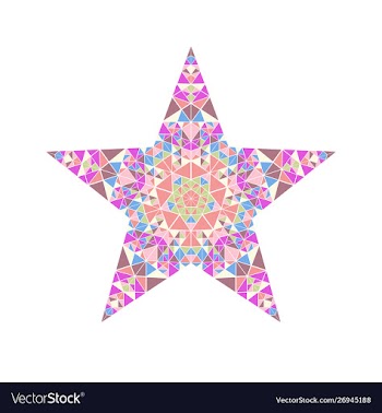 Abstract isolated geometrical colorful polygonal vector image