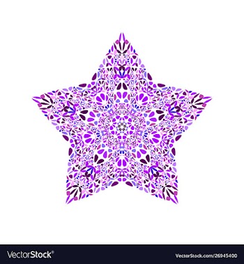 Abstract isolated geometrical floral mosaic vector image