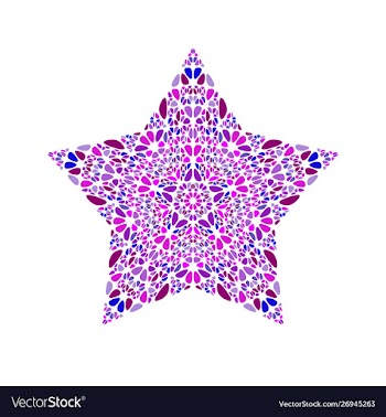 Abstract isolated geometrical flower ornament vector image