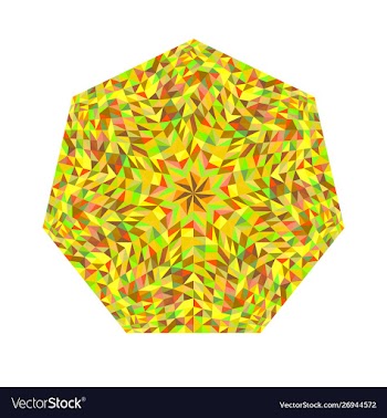 Abstract isolated geometrical mosaic polygon vector image