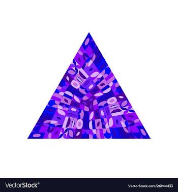 Abstract isolated geometrical mosaic triangle vector image