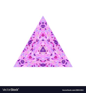 Abstract isolated geometrical polygonal vector image