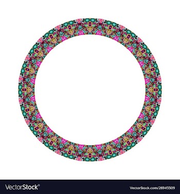 Abstract isolated geometrical tiled mosaic circle vector image