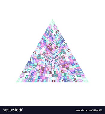 Abstract isolated geometrical tiled mosaic vector image