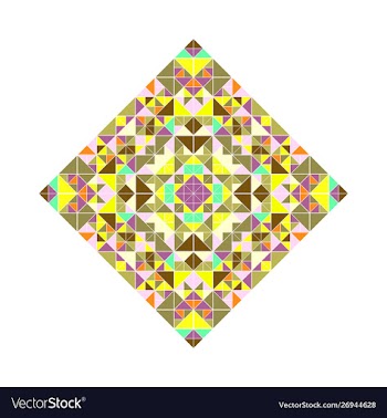 Abstract isolated polygonal geometrical vector image