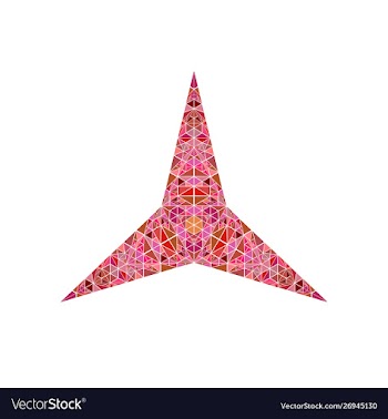 Abstract isolated polygonal tiled mosaic ornament vector image