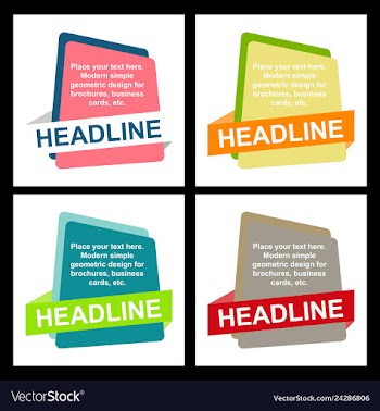 Abstract layout background headline vector image