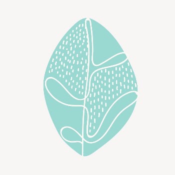 Abstract leaf doodle collage element, | Free PSD - rawpixel