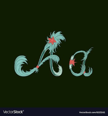 Abstract letter A logo icon in Blue tropical vector image