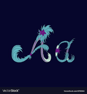 Abstract letter A logo icon in Blue tropical vector image