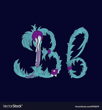 Abstract letter B logo icon in Blue tropical vector image